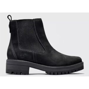 Timberland Courmayeur Valley Chelsea Boots Black Nubuck Size 6